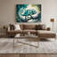 Faune, caméléon, art mural sur toile vert-693681154