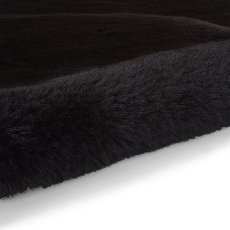 Lehi area rug Table Tufted Sheepskin Black, Sheepskin 60 x 90cm