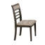 Ensemble de table de salle à manger 5 pièces gris patiné avec chaises et table