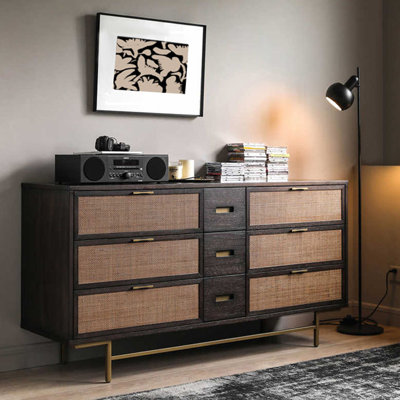 Retro Rattan Woven Multi-Functional Large-Capacity Accent Chest