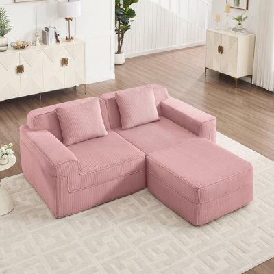 Canapé modulaire en L à 2 places