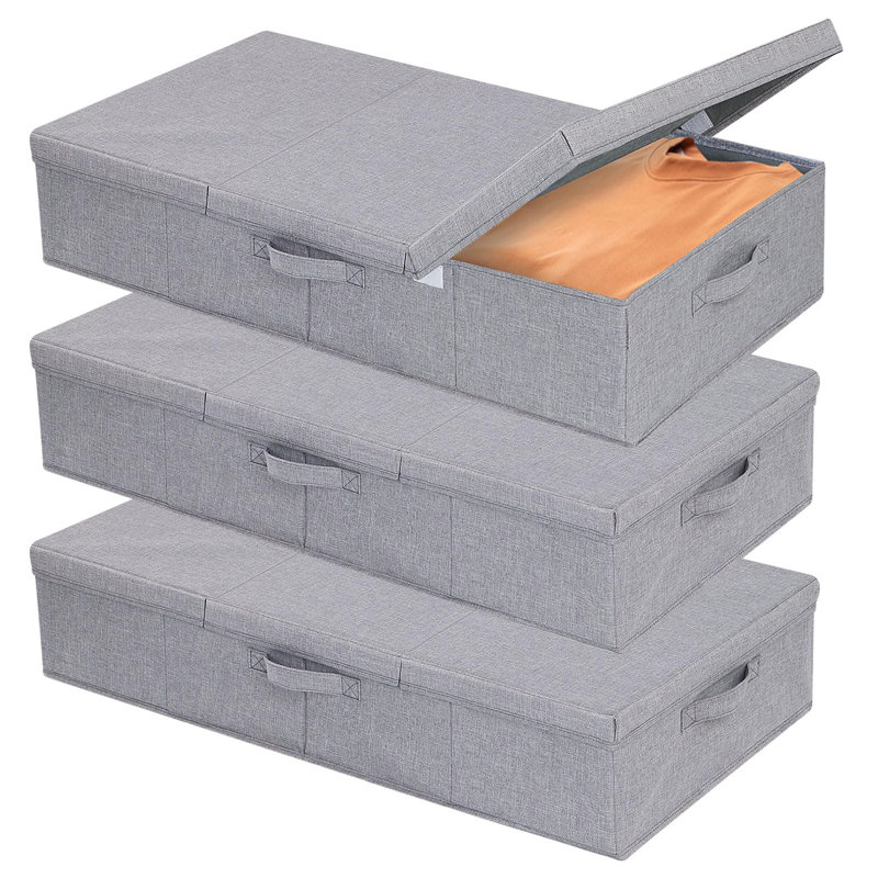 Ebern Designs Fabric Underbed Storage, Grey