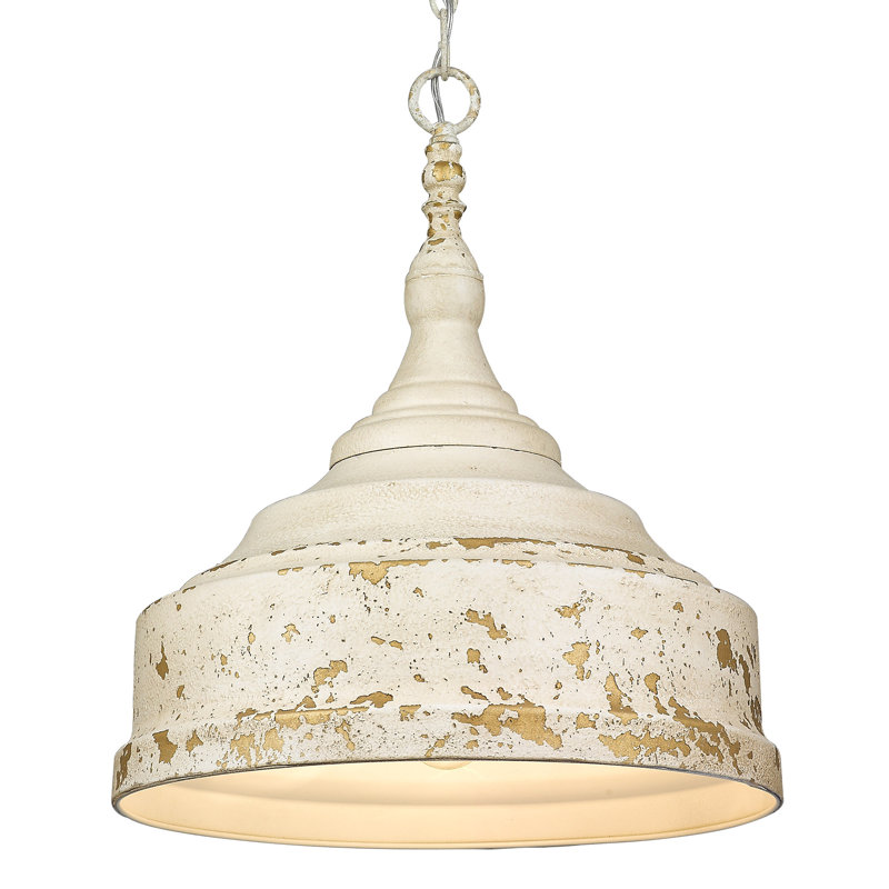 Lanna 3-Light Steel Shaded, Antique Ivory