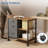 Mobile File Cabinet with 3 Fabric Drawers, 29.5’’ W Rolling Printer Stand with Open Storage Shelf, Lateral Filing Cabinet-121121256