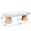 Chambre à coucher en tissu beige, longueur de 49 po, capacité de 300 lb, banc en tissu sans assemblage pour la chambre à coucher, salle à manger, entièrement assemblé