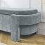 Banc rembourré en chenille gris avec grand rangement - 51,5 po x 20,5 po x 17 po, pour le salon, la chambre à coucher, le vestibule, le banc de repose-pieds à utilisation confortable, confortable, sans salle de réunion ni vestibule