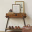 Console rectangulaire en bois massif brun