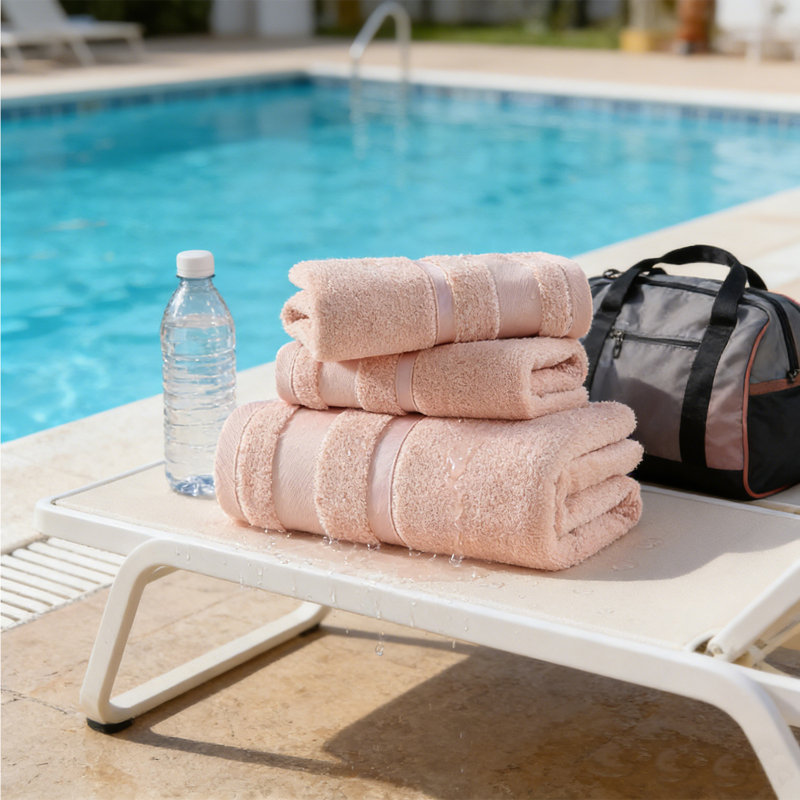Soft Cotton Towels Thick And Vibrant Colors, Packaged In Sets Of 3PCS, 13.78X28.74Inch - 2Pieces And 27.56 X 55.12Inch -1Piece