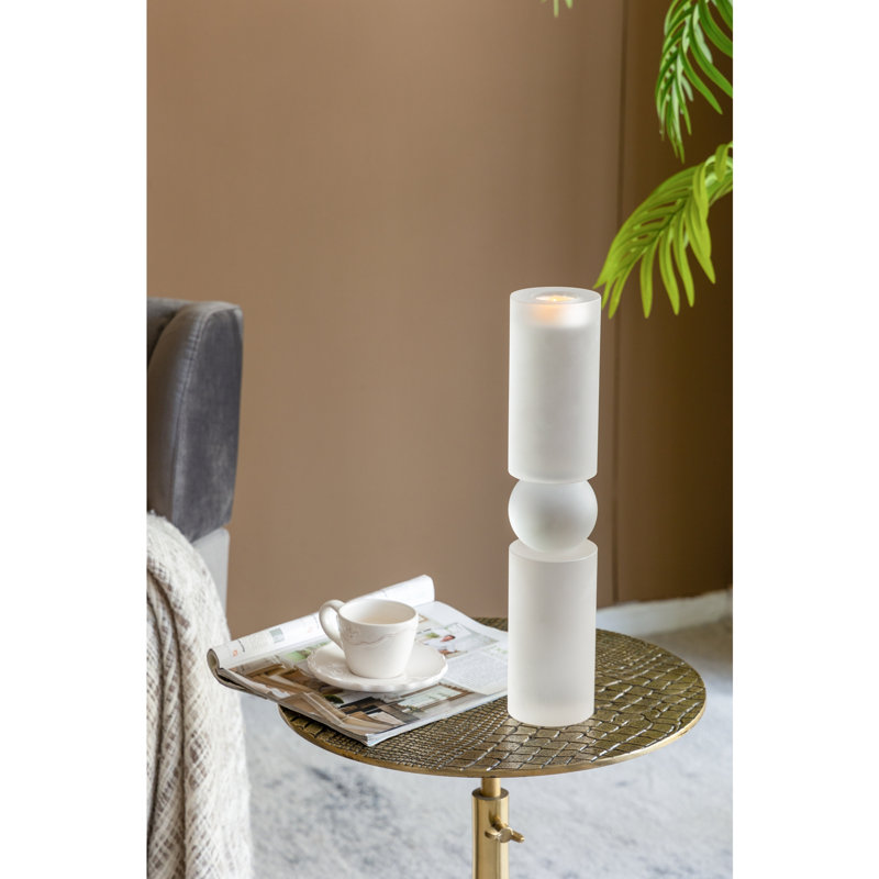 Grand porte-bougie en verre D3.1x15 "Palisade, 15' H X 3.1' W X 3.1' D