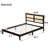 Headboard Queen Size Solid Wood Bed - Stylish Wooden With Captivating Color Tone-1184803628-1184803629
