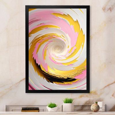 «Pink Watercolor Circular Abstract II», impression sur toile