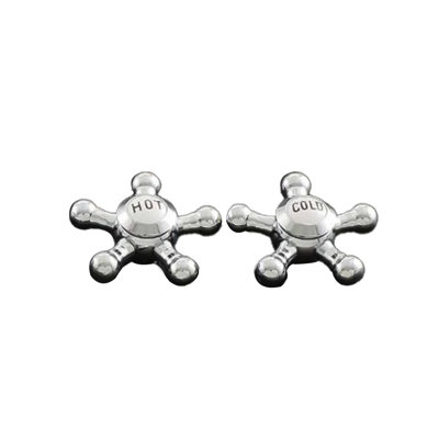 Strom Living P0475 5 Spoke Handle Pair With Porcelain Buttons