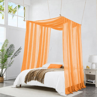Rideaux de lit à baldaquin doubles transformables en écharpes de lit, tente de lit pour enfants, baldaquin