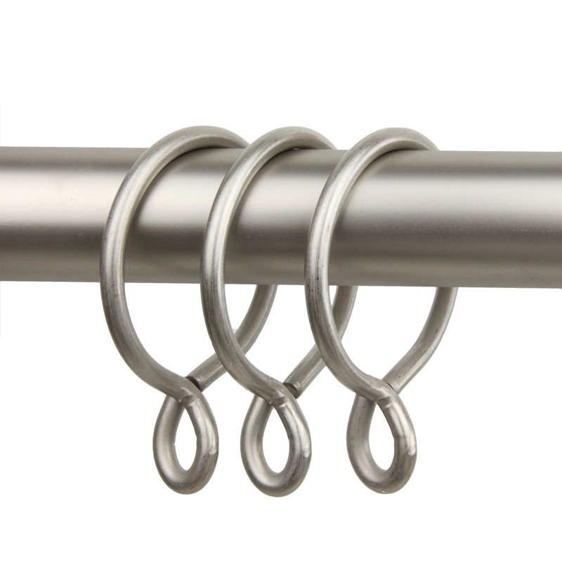 Anneau de rideau en métal 2,25 po, Nickel satiné