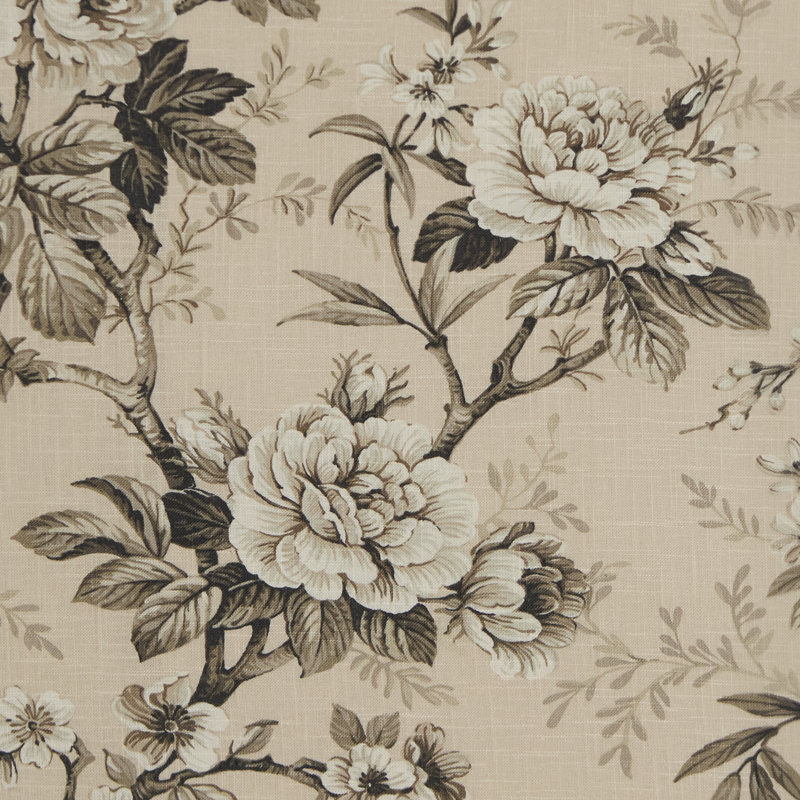 Imprimé floral rétro, Pli inversé, L 33 po x L 108 po, Simple