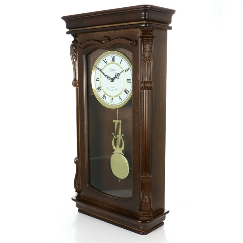 Horloge murale à pendule châtaignier Bedford