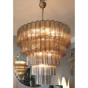 Ritz Smoked Murano Tiered Chandelier