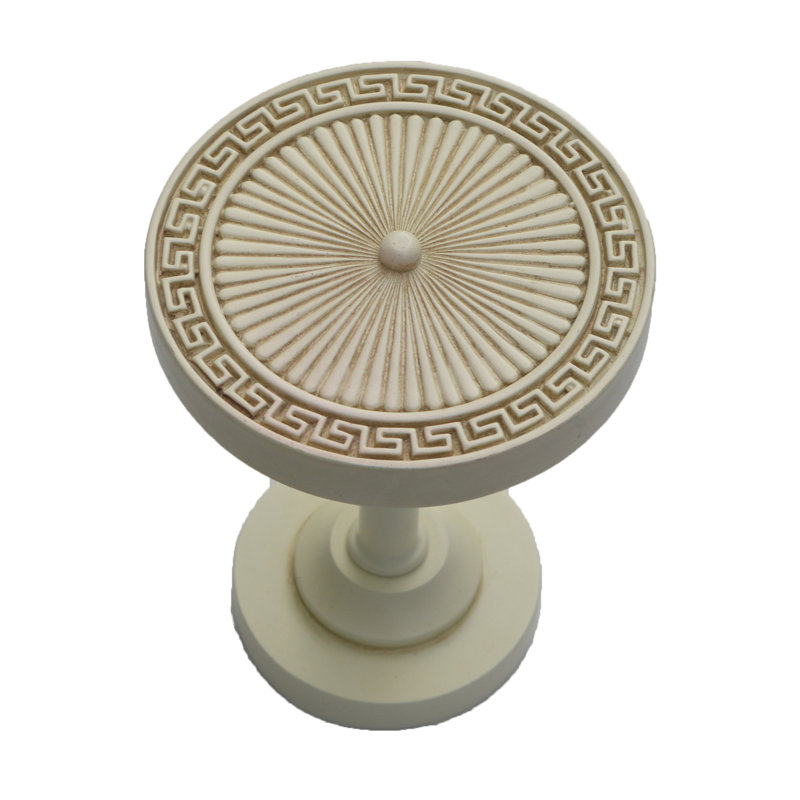 Ivory Resin Medallion Curtain Holdback