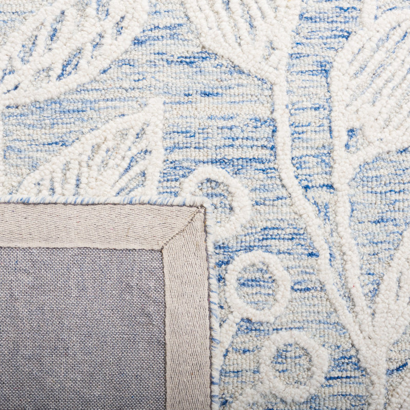 Jardin Hand Tufted Wool Floral Rug, Rectangle 5' x 8'