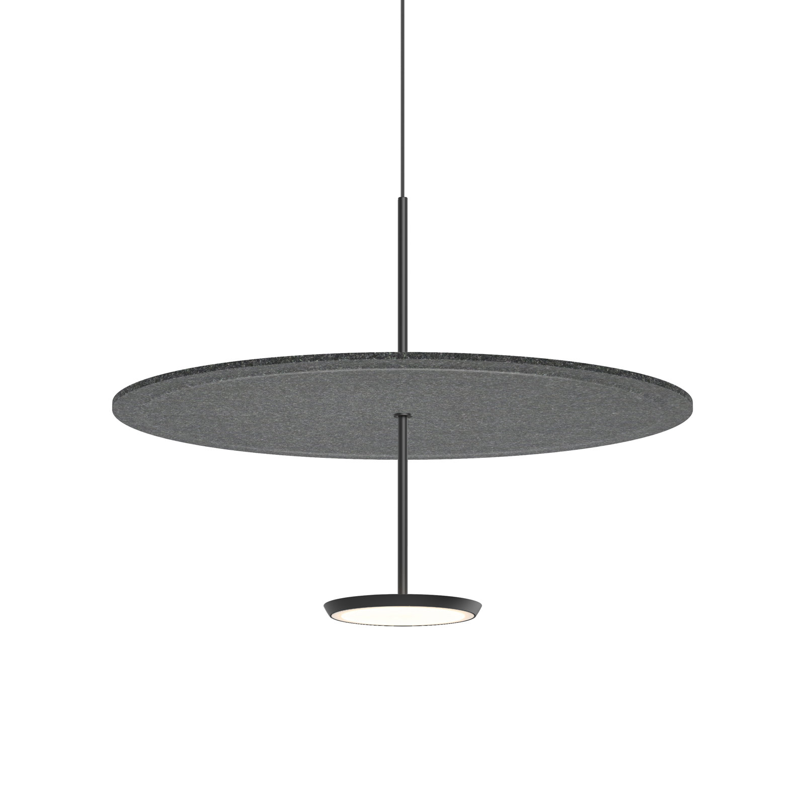 Sky Sound Pendant, Anthracite, 17.5" H x 24" W x 24" D, Black