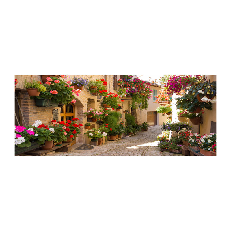 A Charming Street - Wrapped Canvas Print