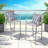 Set of 2 Barstool Pair - 45" Tall Aluminum Frame Stools with Weather-Resistant Mesh Seating