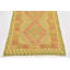 Tapis en laine rouge 3 pi x 5 pi 2 po one-of-kind à la main-noué la new age Elland