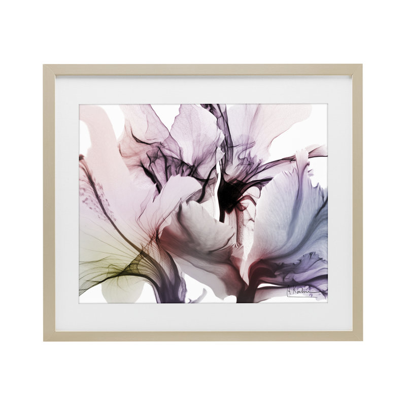 «Brilliant Song Petals Flower», reproduction encadrée sous verre, design par Albert Koetsier, H 13 po x l 16 po