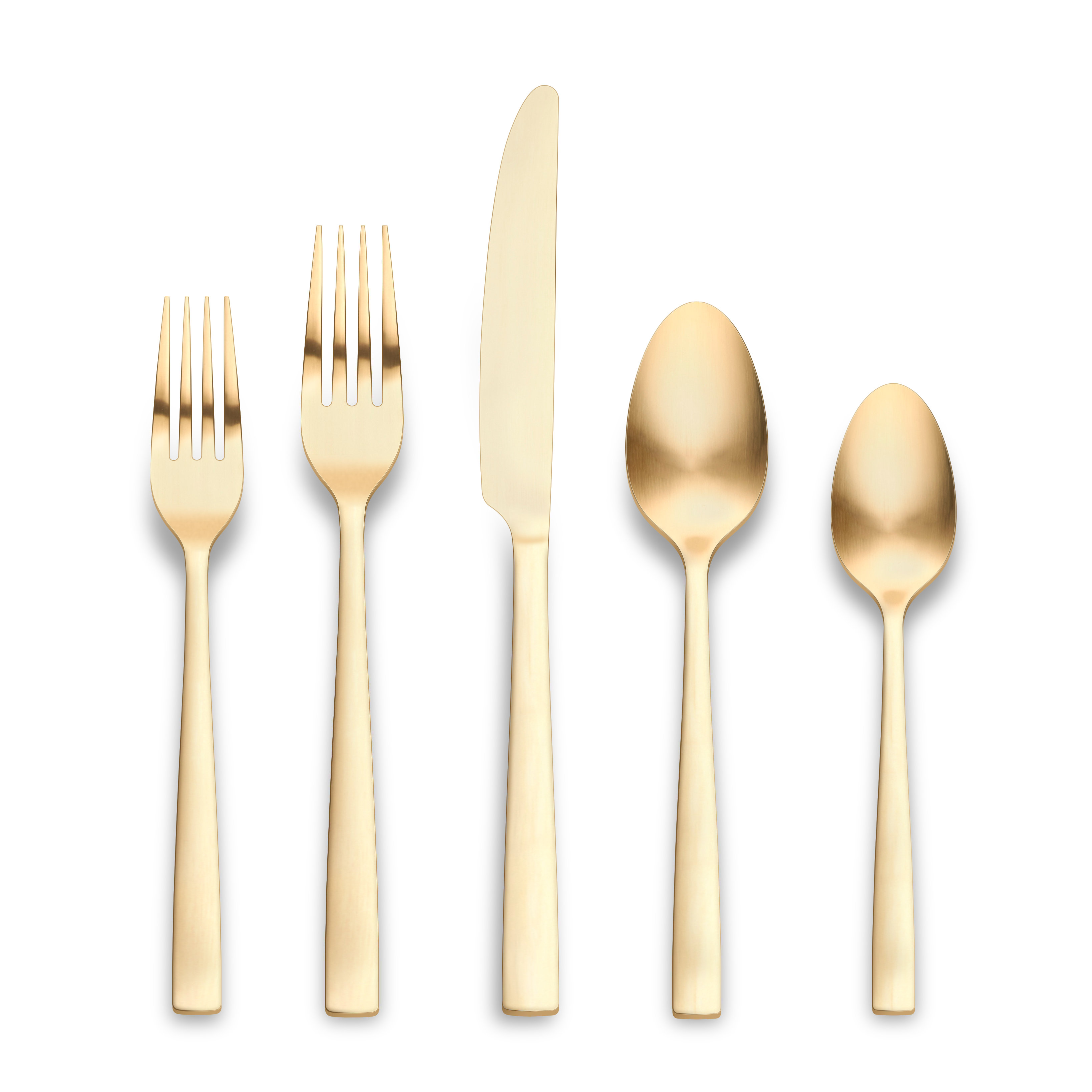 Luxury Style Stainless Steel Cutlery Set White & Gold Stainless