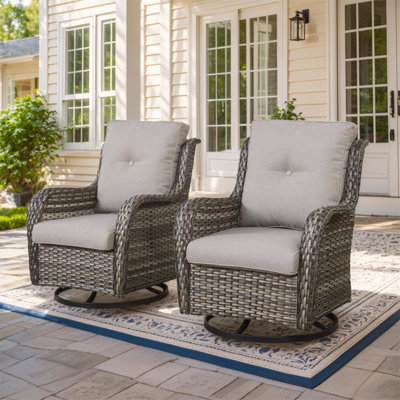 Mickala Wicker Outdoor Glider Chair by Red Barrel Studio
