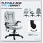 Fauteuil de bureau massant à dossier haut inclinable pour la maison et le bureau, soulageant les maux de dos et améliorant le confort.