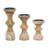 10.05'' H Wood Tabletop Candlestick