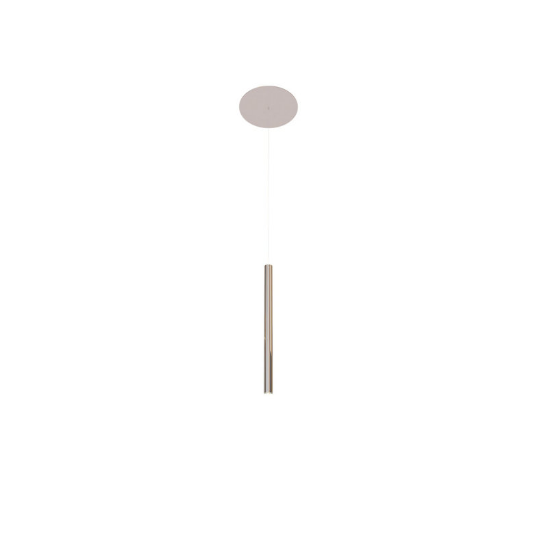 Lungo Pendant, 1"W x 15.5"H, Chrome