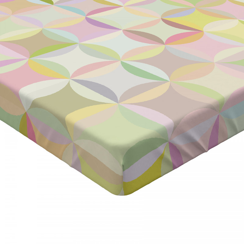 Microfiber Geometric Fitted Sheet, Queen Fitted Sheet
