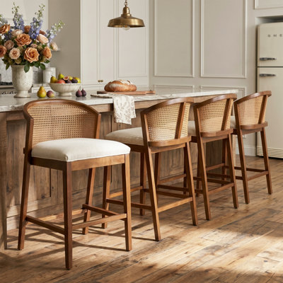 Ensemble de 4 tabourets de bar Cane
