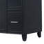 Ensemble de meuble-lavabo de salle de bain 36 "avec comptoir de lavabo, noir, lavabo simple, armoire avec porte à fermeture douce et 3 tiroirs
