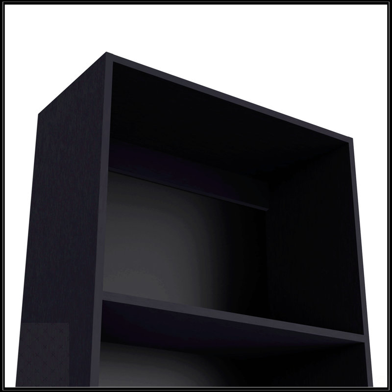 Tier Storage Shelves Bookcase, (4 Shelves) 71.1"H x 24.7"W x 11.7"D, Black