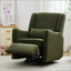 Fauteuil inclinable à bascule pivotant à oreilles de 29,5 po de largeur, revêtement en molleton Teddy, idéal pour le confort de la chambre de bébé et du salon