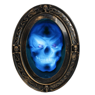 TRIXES Halloween Haunted Mirror | Sound and Motion Activated | Scary Haunted House Decoration