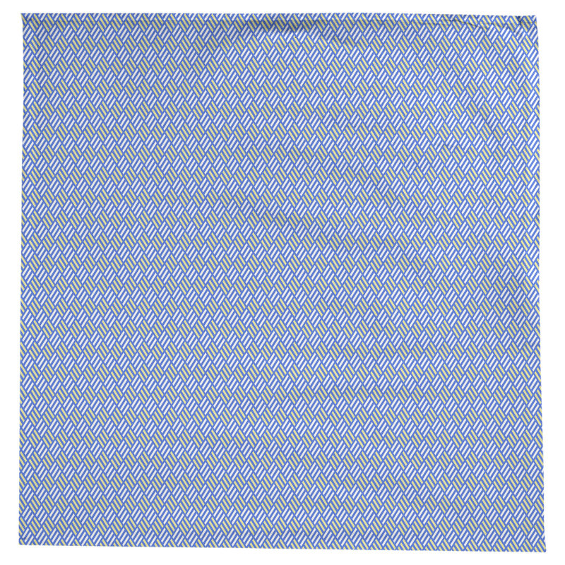 Nappe à carreaux à rayures Leffel, Bleu / jaune