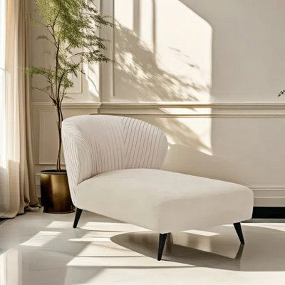 Chaise longue simple en flanelle