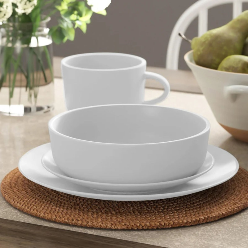 Ten Strawberry Street Wazee Matte 16 Piece Dinnerware Set, Service