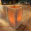 Porte-bougie onyx rouge et jaune