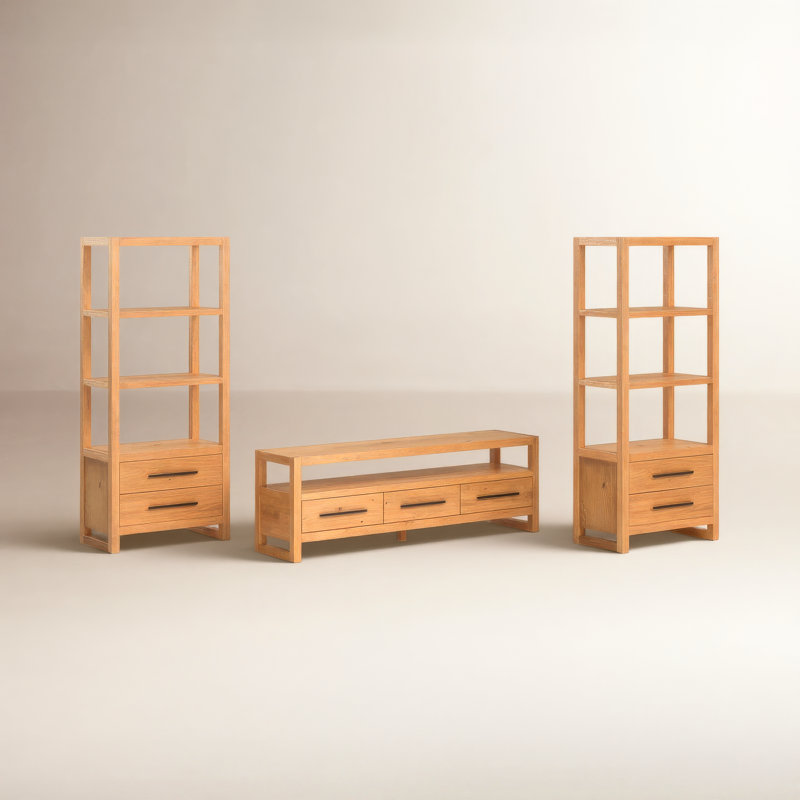 Modica 3-Piece Entertainment Center, Natural