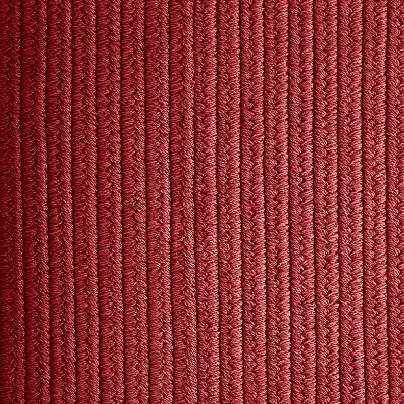 Tapis de couleur unie tressé à la main en rouge, Ovale 2 pi x 6 pi