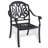 All-Weather Cast Aluminum Dining Set, Include 2 Swivel Chairs,4 Dining Chairs And Rectangular Table With Black Frame