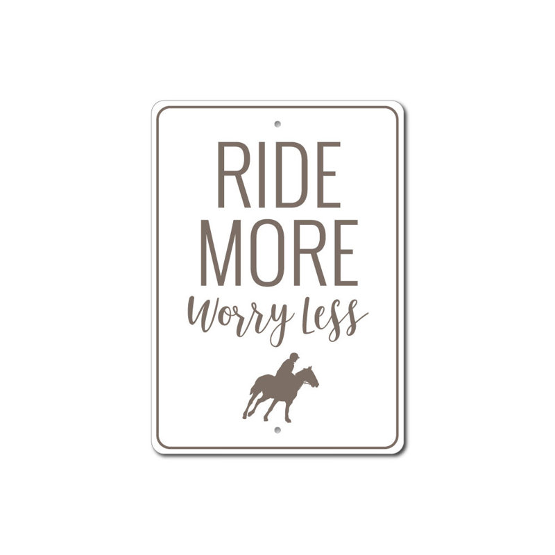 Enseigne Ride More Wayez Less, H 14 po x l 10 po x P 0,04 po