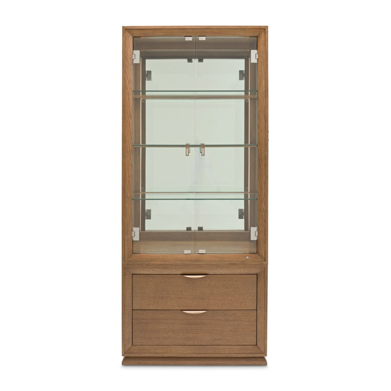 Portrait Display Cabinet - Sienna Brown