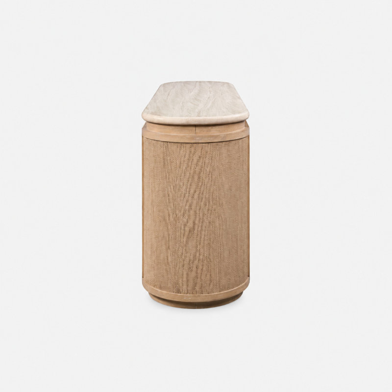 Marielle 5-Door Stone and Rope Server, Toffee