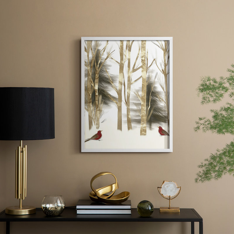 «Christmas Holiday Art», impression encadrée - bois massif, H 11 po x l 9 po, Blanc